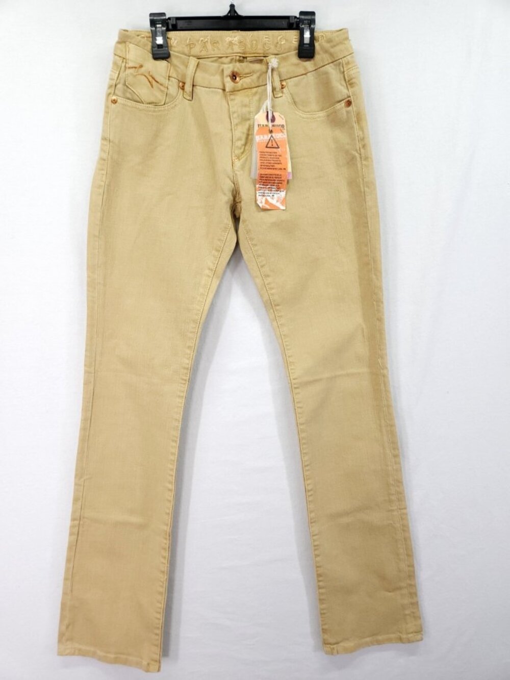Parasuco Jeans Womens 27x33 Mustard Low Rise Bootcut Flare Y2K